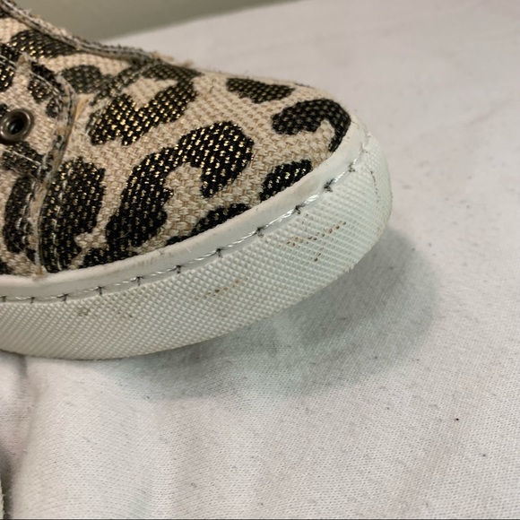 Bamboo Leopard Canvas Design Laceless Slip On Loafers - Size 7.5 - Picture 8 of 11